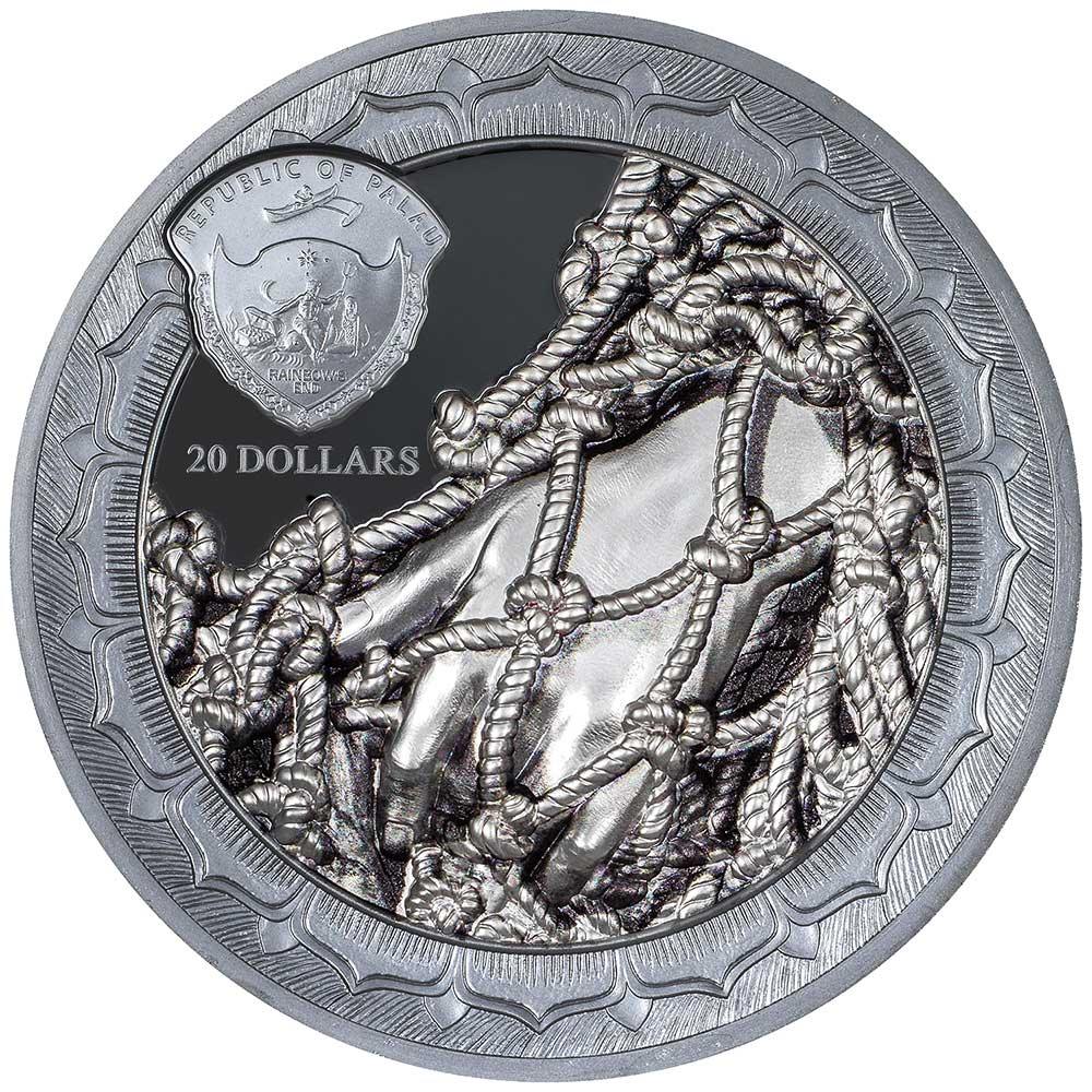 DISILLUSION Eternal Sculptures II 3 Oz Silver Coin $20 Palau 2023 - PARTHAVA COIN