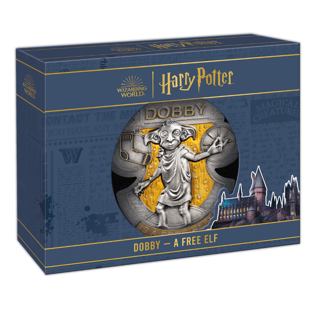 DOBBY Harry Potter 2 Oz Silver Coin $5 Samoa 2024 - PARTHAVA COIN