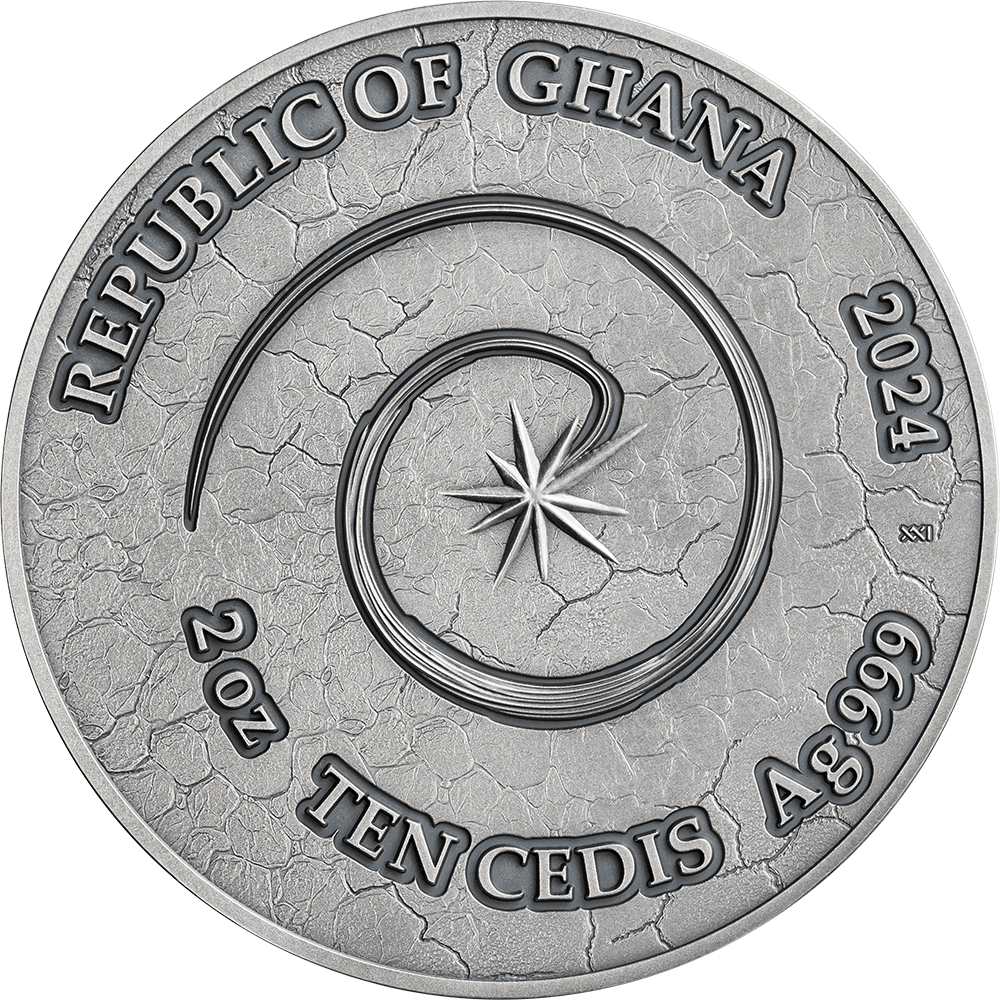 DRAGON Chronicles of Fire 2 Oz Silver Coin 10 Cedis Ghana 2024 - PARTHAVA COIN