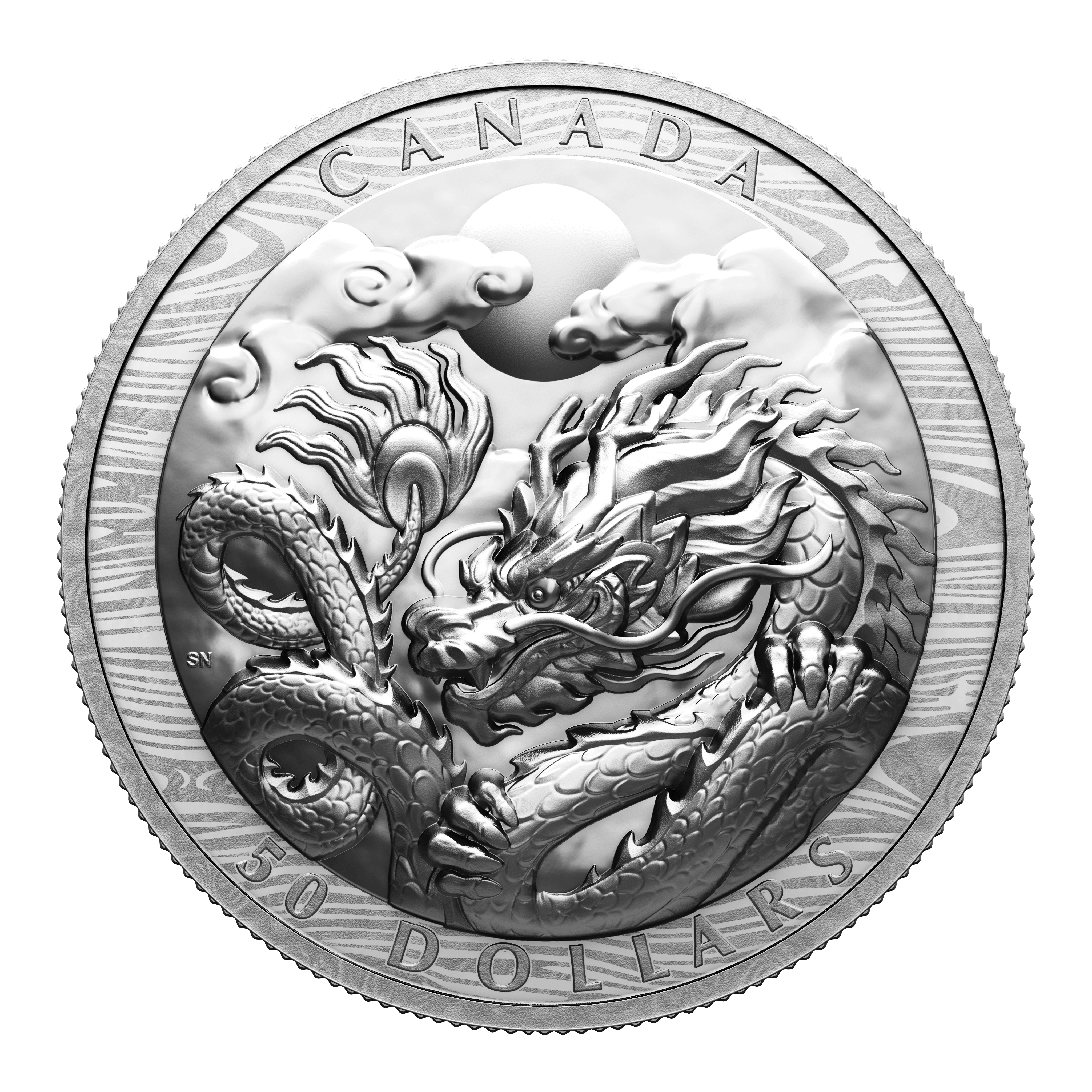 DRAGON Lunar Year Silver Coin $50 Canada 2024 - PARTHAVA COIN
