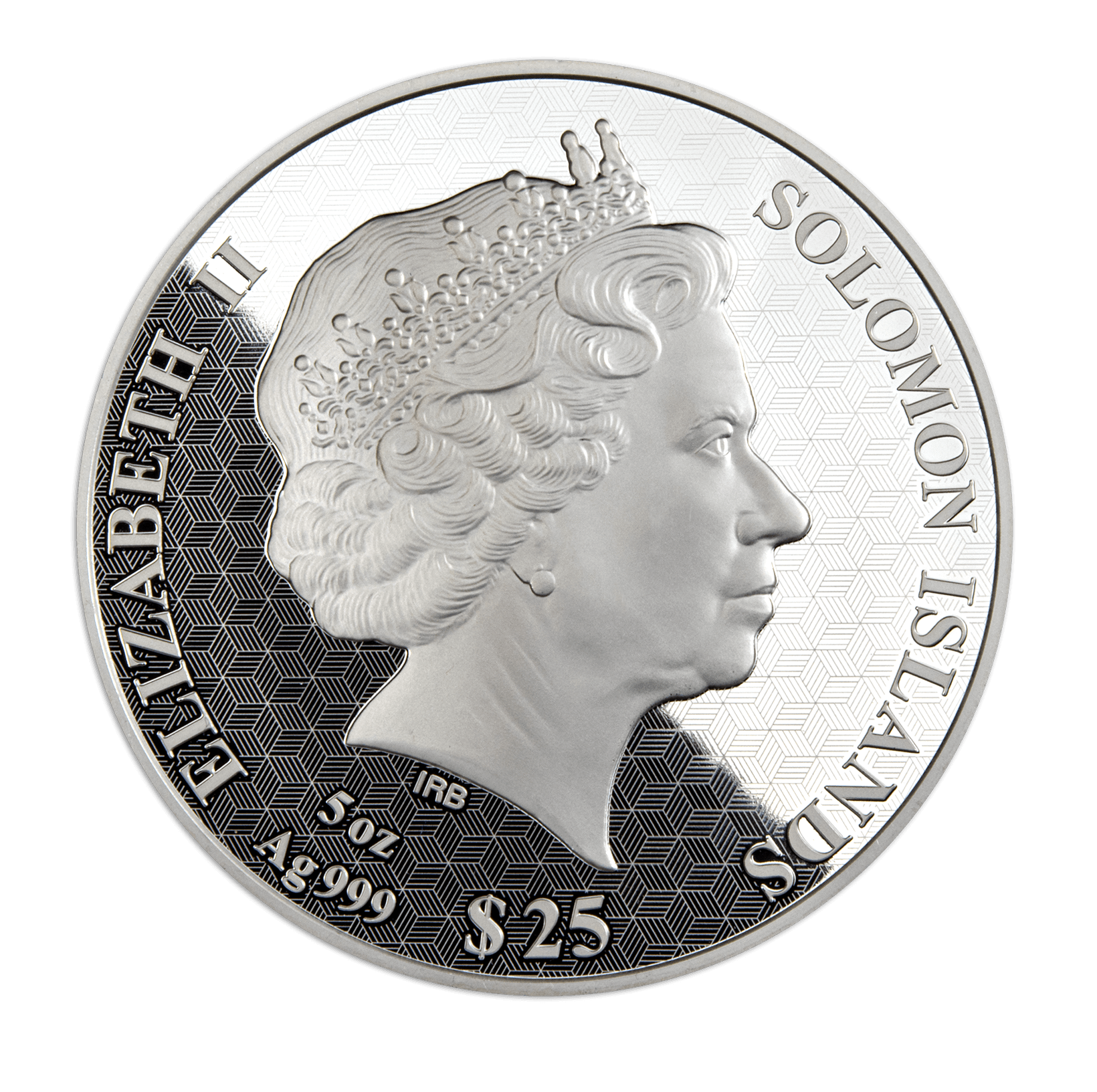 DRAGON Mother of Pearl Lunar Year 5 Oz Silver Coin $25 Solomon Islands 2024 - PARTHAVA COIN