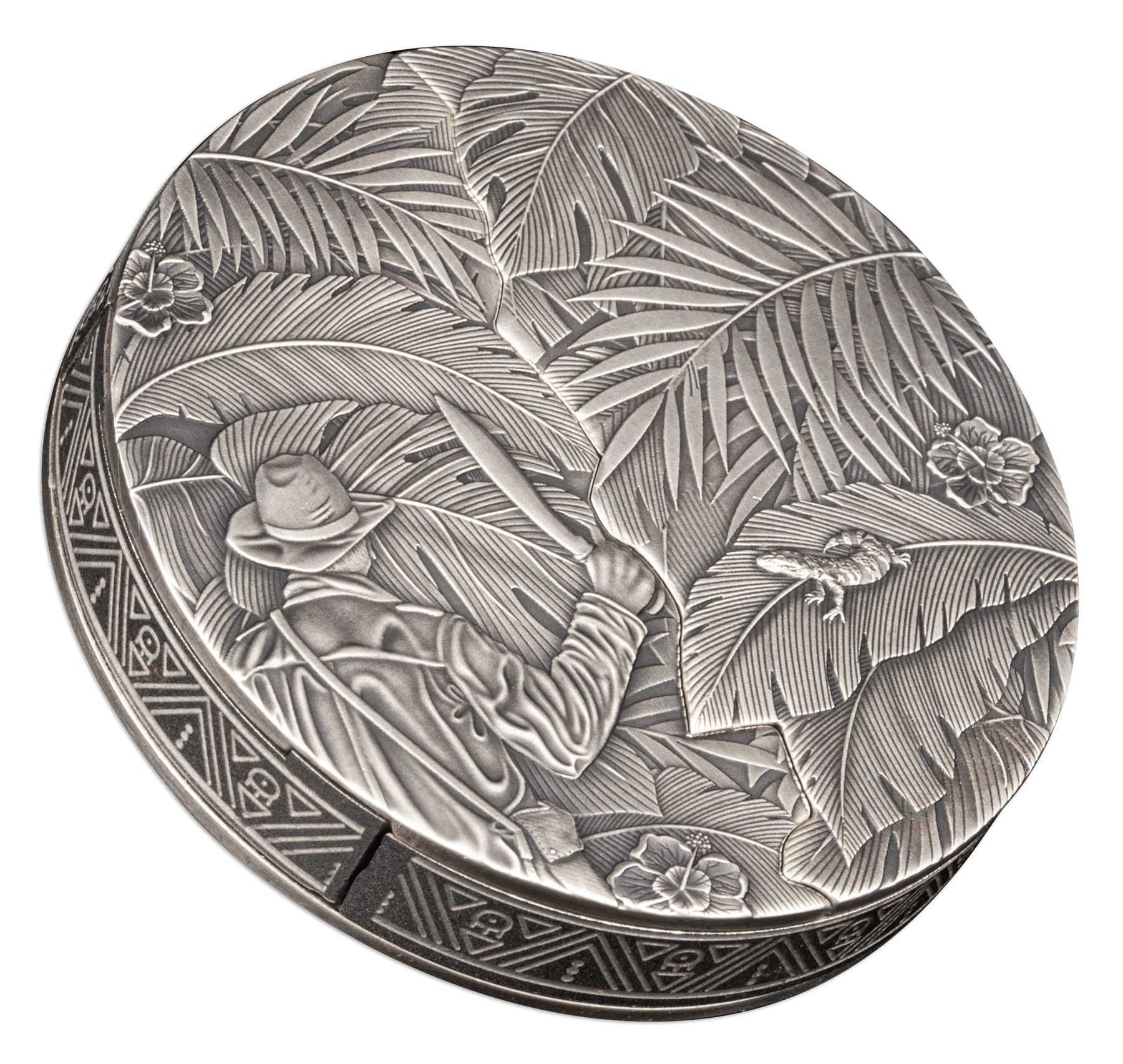 EL DORADO Sliding Door Technique 5 Oz Silver Coin $5 Barbados 2024 - PARTHAVA COIN