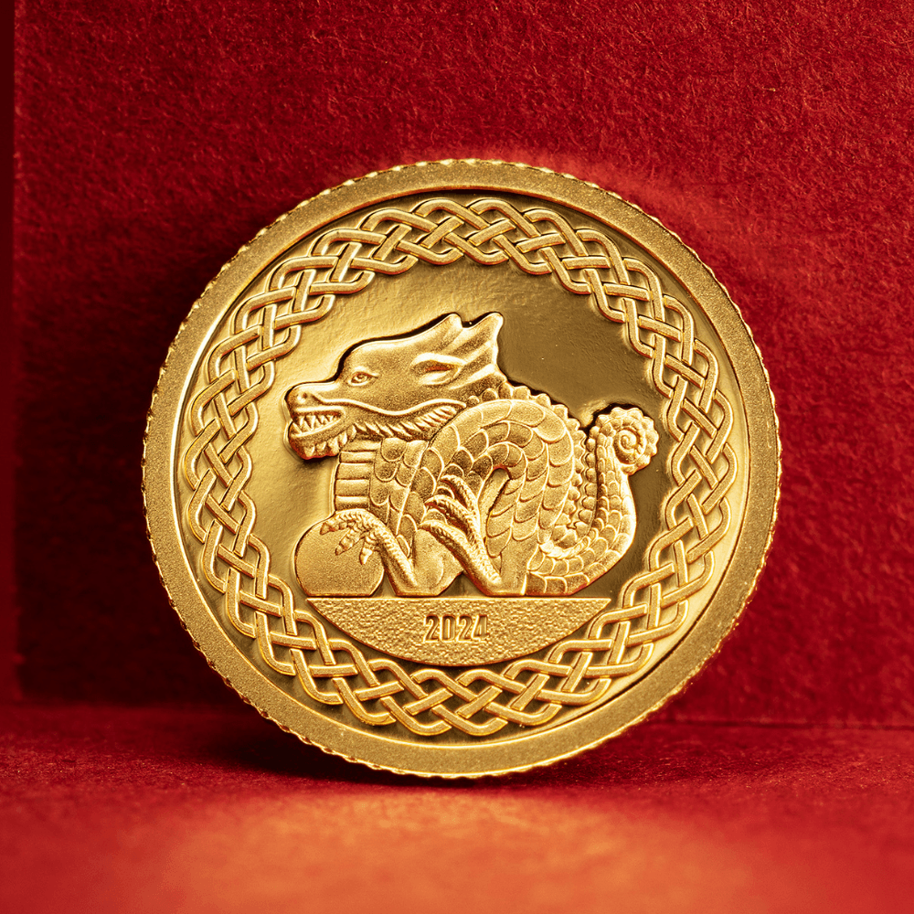 GREAT DRAGON Lunar Collection Gold Coin 1000 Togrog Mongolia 2024 - PARTHAVA COIN