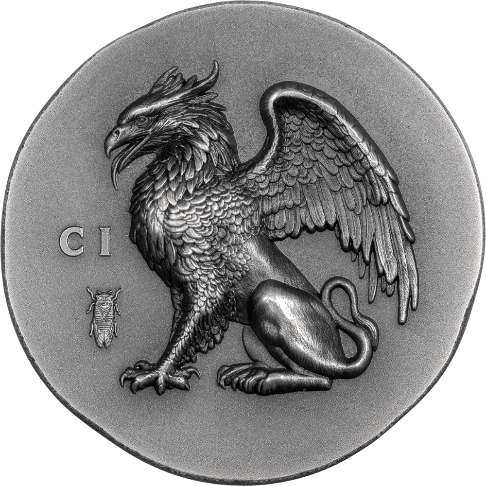 GRYPHON Numismatic Icons 1 Oz Silver Coin $5 Cook Islands 2024 - PARTHAVA COIN