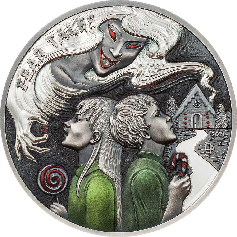 HANSEL AND GRETEL Fear Tales 2 Oz Silver Coin $10 Palau 2021 - PARTHAVA COIN