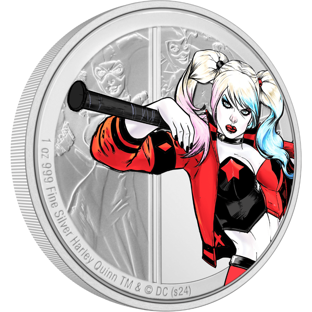 HARLEY QUINN DC Villains 1 Oz Silver Coin 2$ Niue 2024 - PARTHAVA COIN