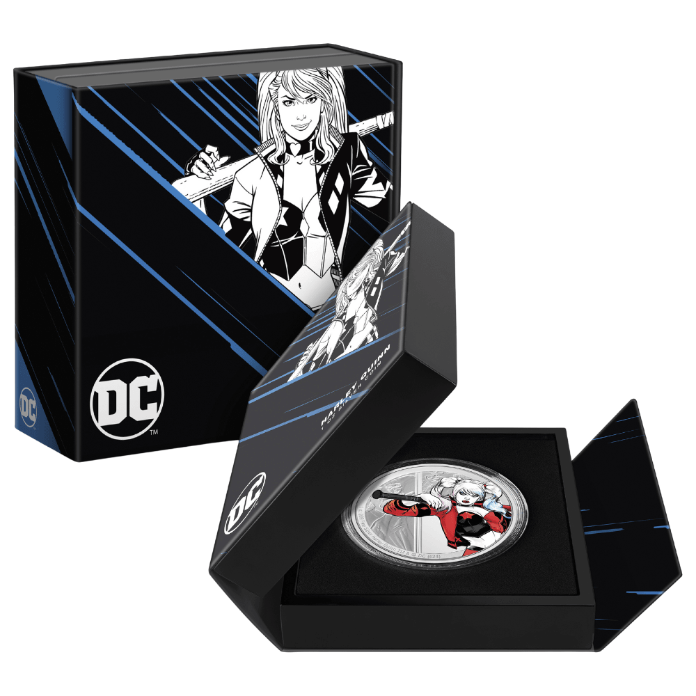 HARLEY QUINN DC Villains 1 Oz Silver Coin 2$ Niue 2024 - PARTHAVA COIN