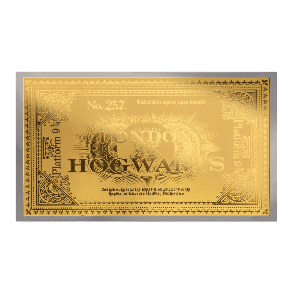 HOGWARTS EXPRESS TICKET 0.5g Gold note $50 Tala Samoa 2024 - PARTHAVA COIN