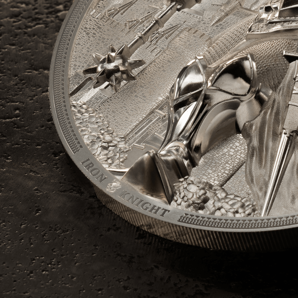 IRON KNIGHT 5 Oz Silver Coin $25 Cook Islands 2024 - PARTHAVA COIN