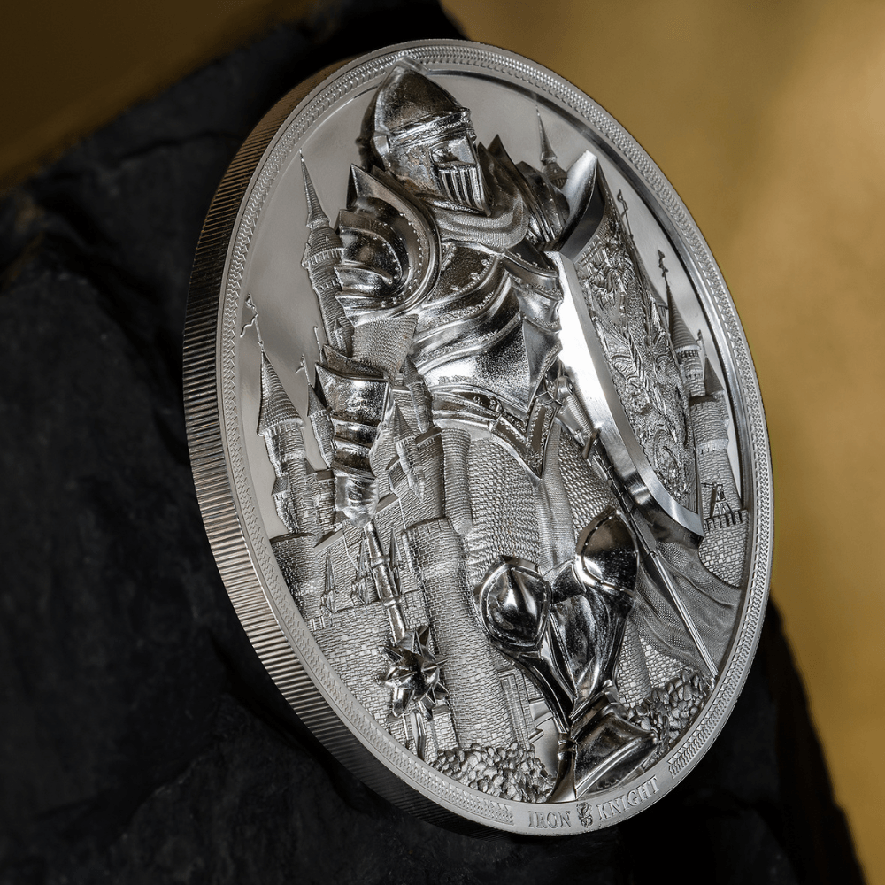 IRON KNIGHT 5 Oz Silver Coin $25 Cook Islands 2024 - PARTHAVA COIN