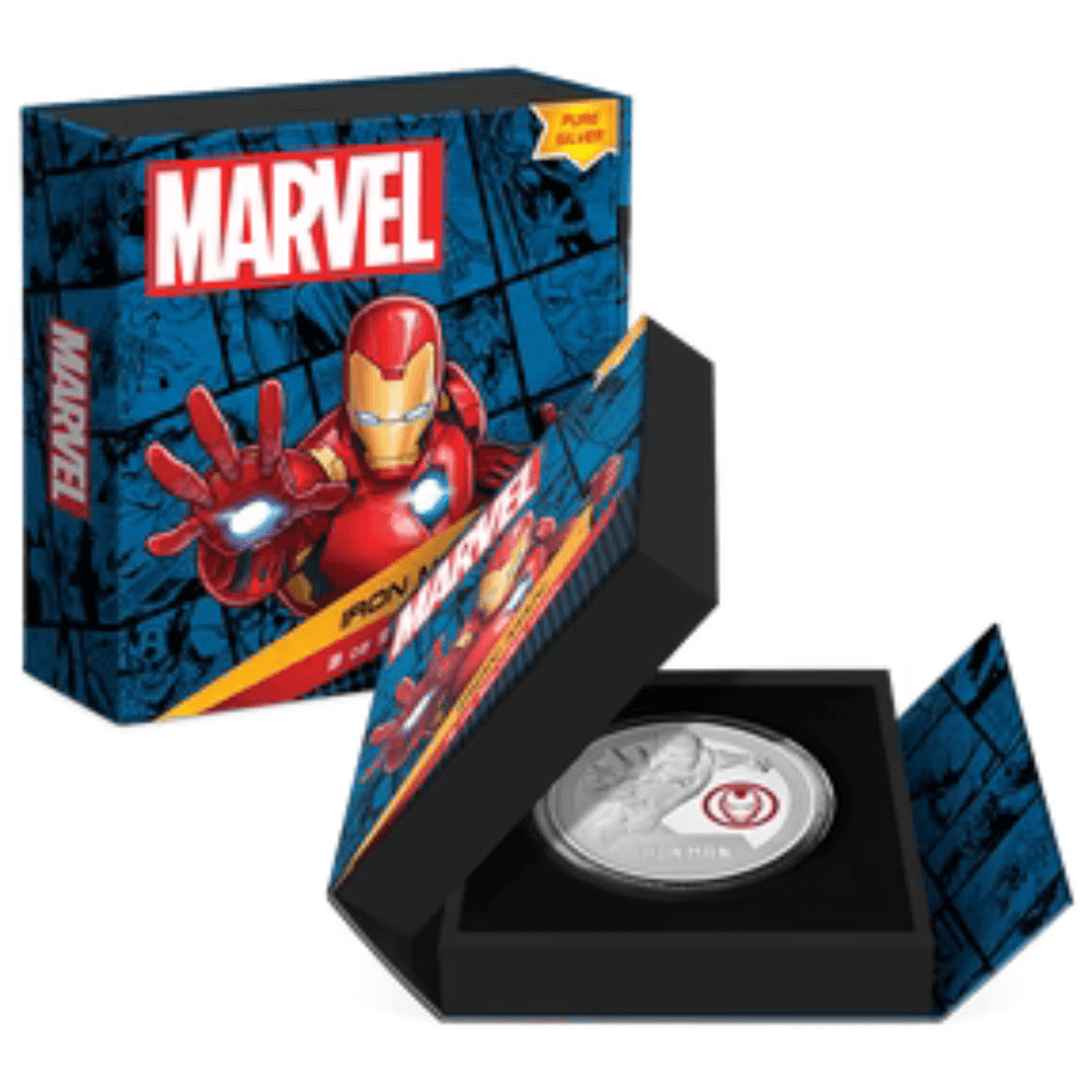 IRON MAN Marvel Classic Superheroes 3 Oz Silver Coin $10 Niue 2024 - PARTHAVA COIN