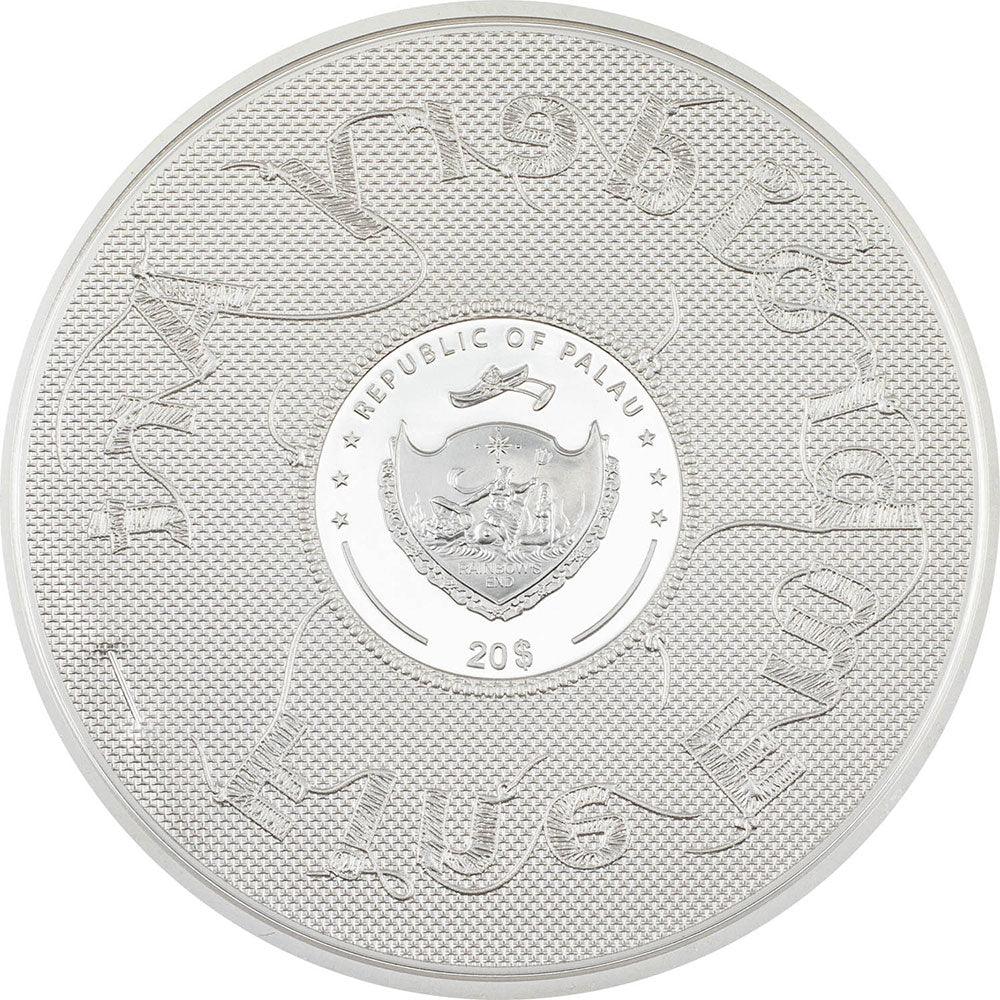 KISS Gustav Klimt Fine Embroidery Art 3 Oz Silver Coin $20 Palau 2023 - PARTHAVA COIN