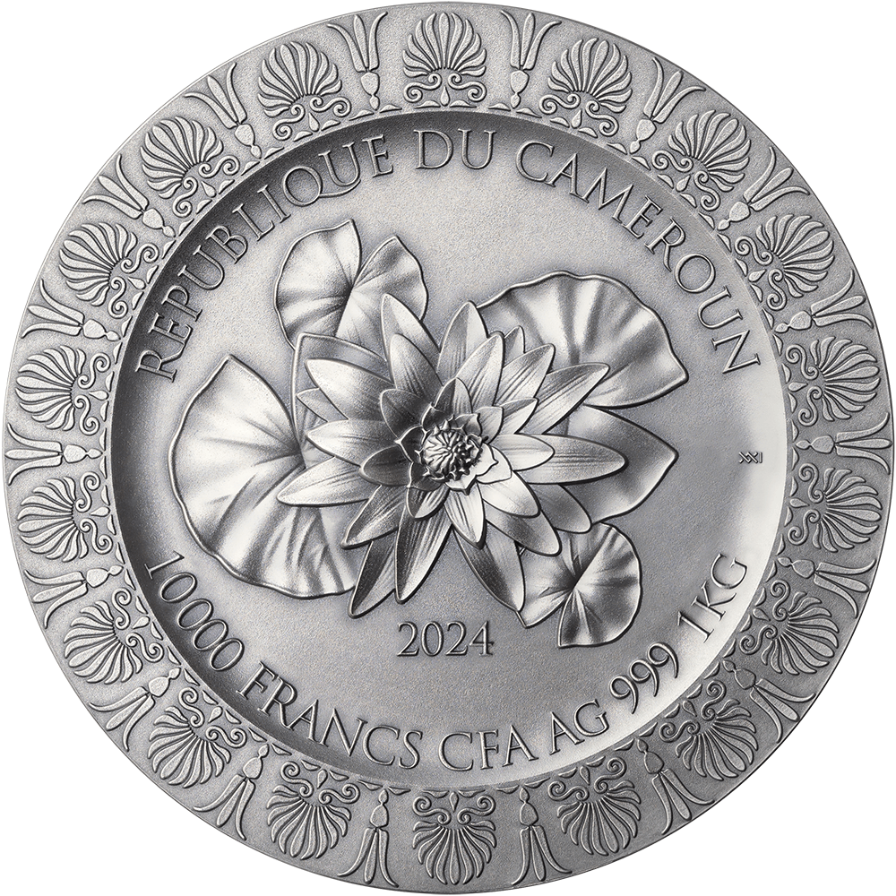 LEDA AND THE SWAN Celestial Beauty 1 Kg Silver Coin 10000 Francs Cameroon 2024 - PARTHAVA COIN