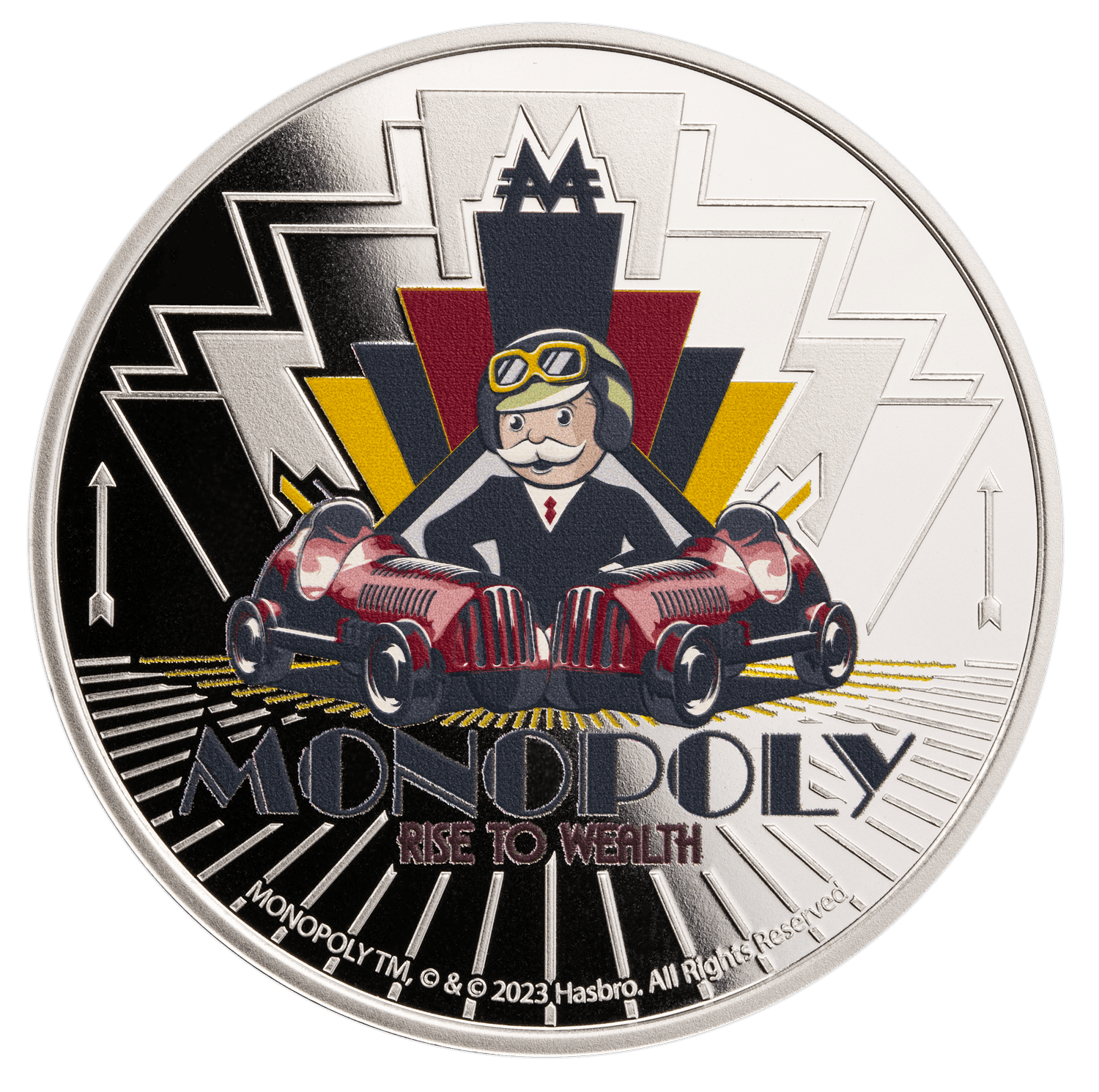 MONOPOLY "Rise to Wealth" 1 Oz Silver Coin $5 Samoa 2024 - PARTHAVA COIN