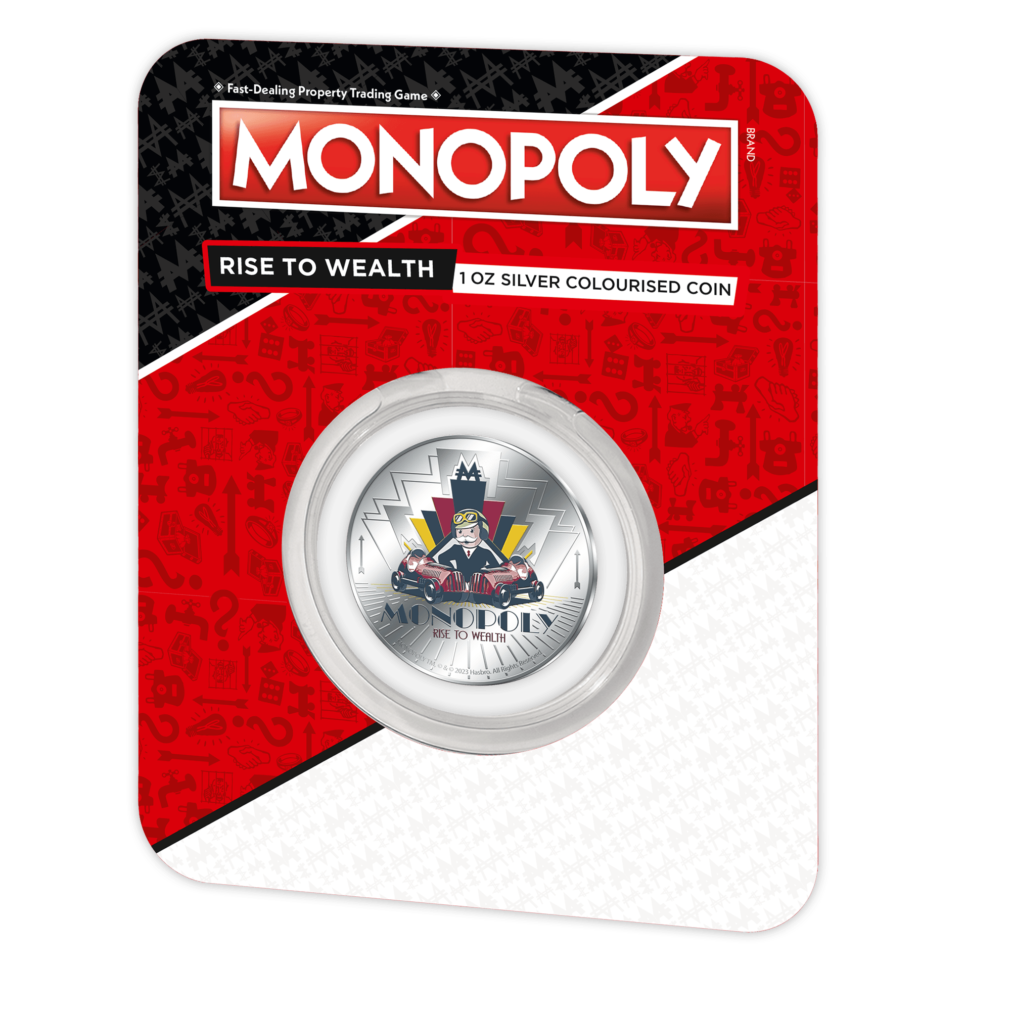 MONOPOLY "Rise to Wealth" 1 Oz Silver Coin $5 Samoa 2024 - PARTHAVA COIN