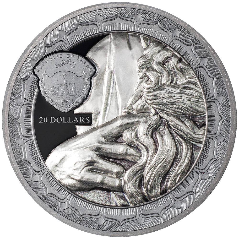 MOSES Eternal Sculptures II 3 Oz Silver Coin 20$ Palau 2022 - PARTHAVA COIN