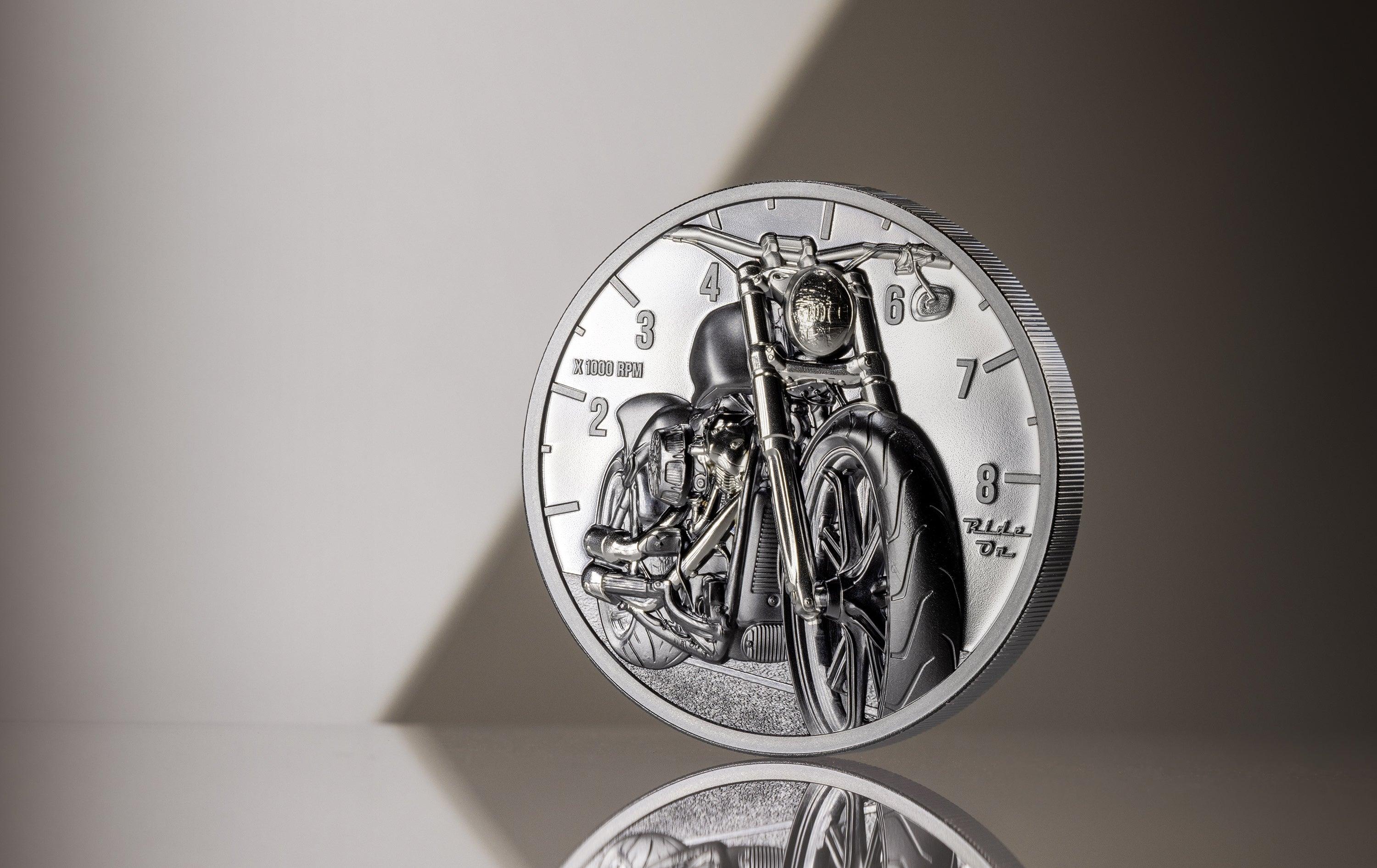 MOTORBIKE Journey 2 Oz Silver Coin $10 Cook Islands 2024 - PARTHAVA COIN