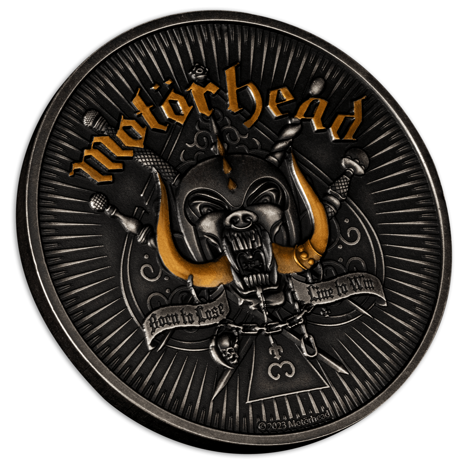 MOTORHEAD Band 1 Oz Silver Coin $5 Barbados 2024 - PARTHAVA COIN