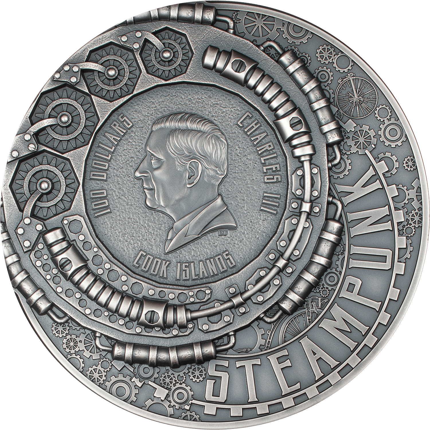 NAUTILUS Steampunk 1 Kg Kilo Silver Coin $100 Cook Islands 2024 - PARTHAVA COIN