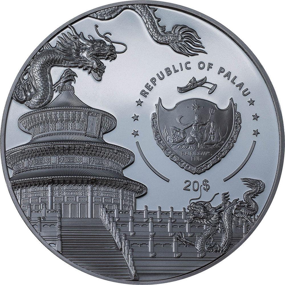 PALADIN PANDA 40th Anniversary 3 Oz Silver Coin $20 Palau 2022 - PARTHAVA COIN