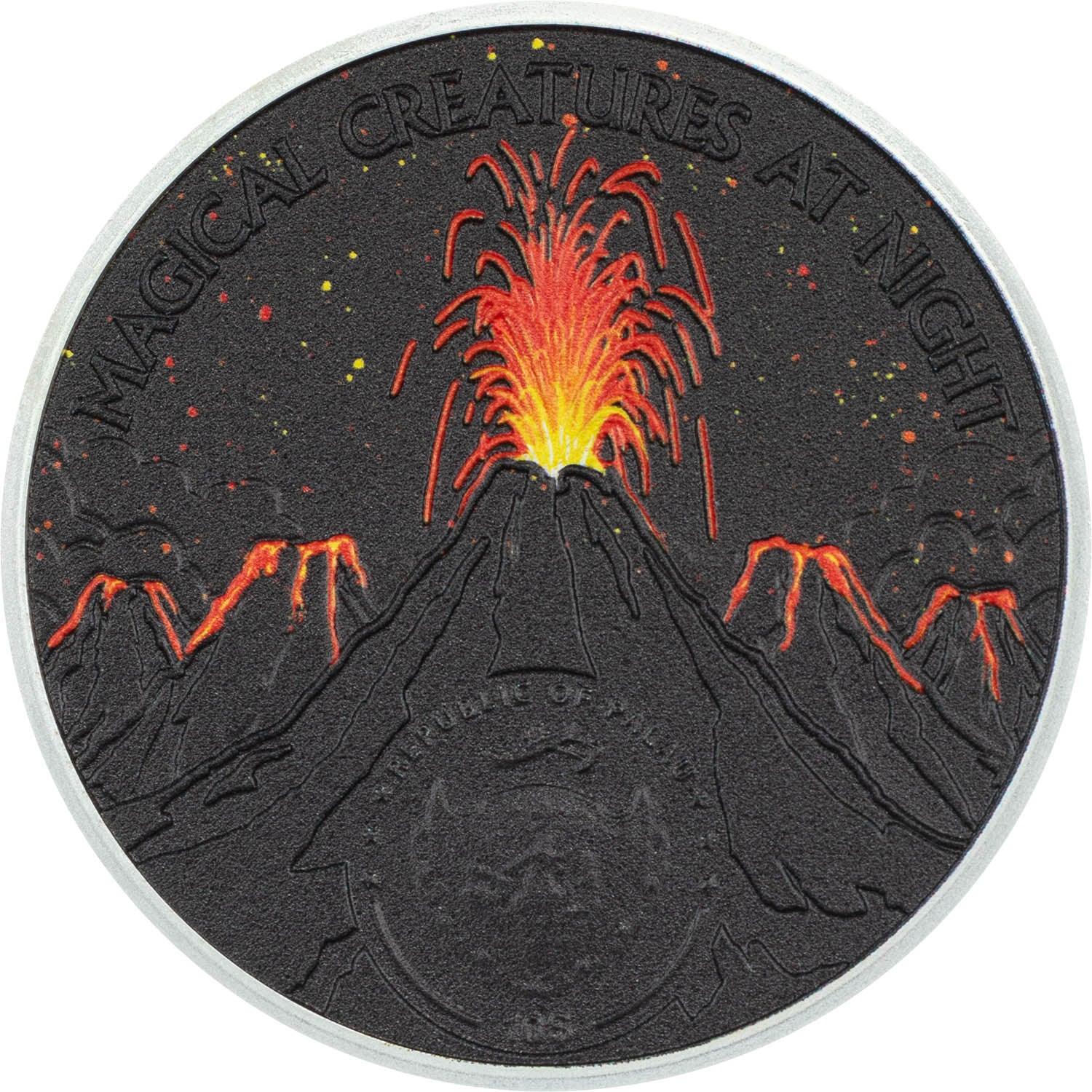 PHOENIX Magical Creatures At Night 2 Oz Silver Coin $10 Palau 2023 - PARTHAVA COIN
