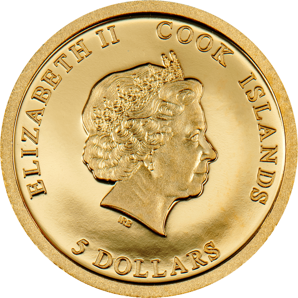 PIECE OF MIND Iron Maiden Gold Coin $5 Cook Islands 2023 - PARTHAVA COIN