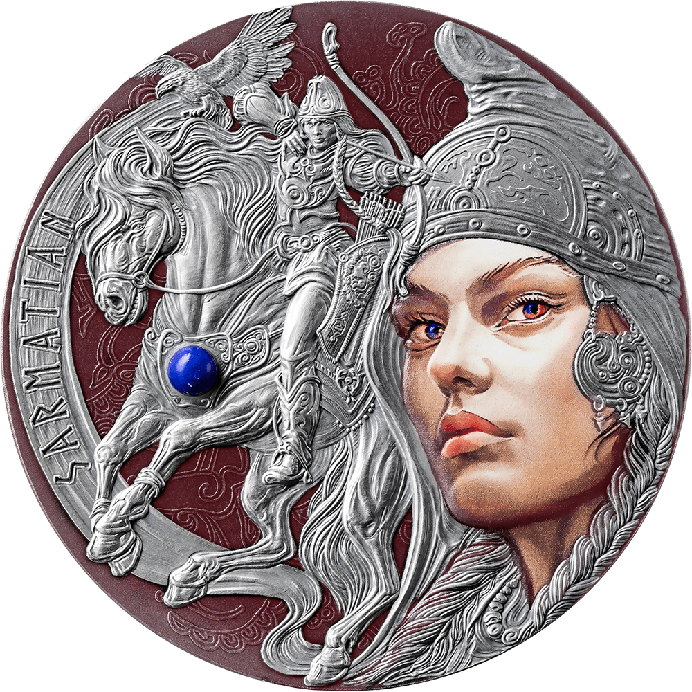 SARMATIANS Femina Bellator 2 Oz Silver Coin 2000 Francs Cameroon 2024 - PARTHAVA COIN