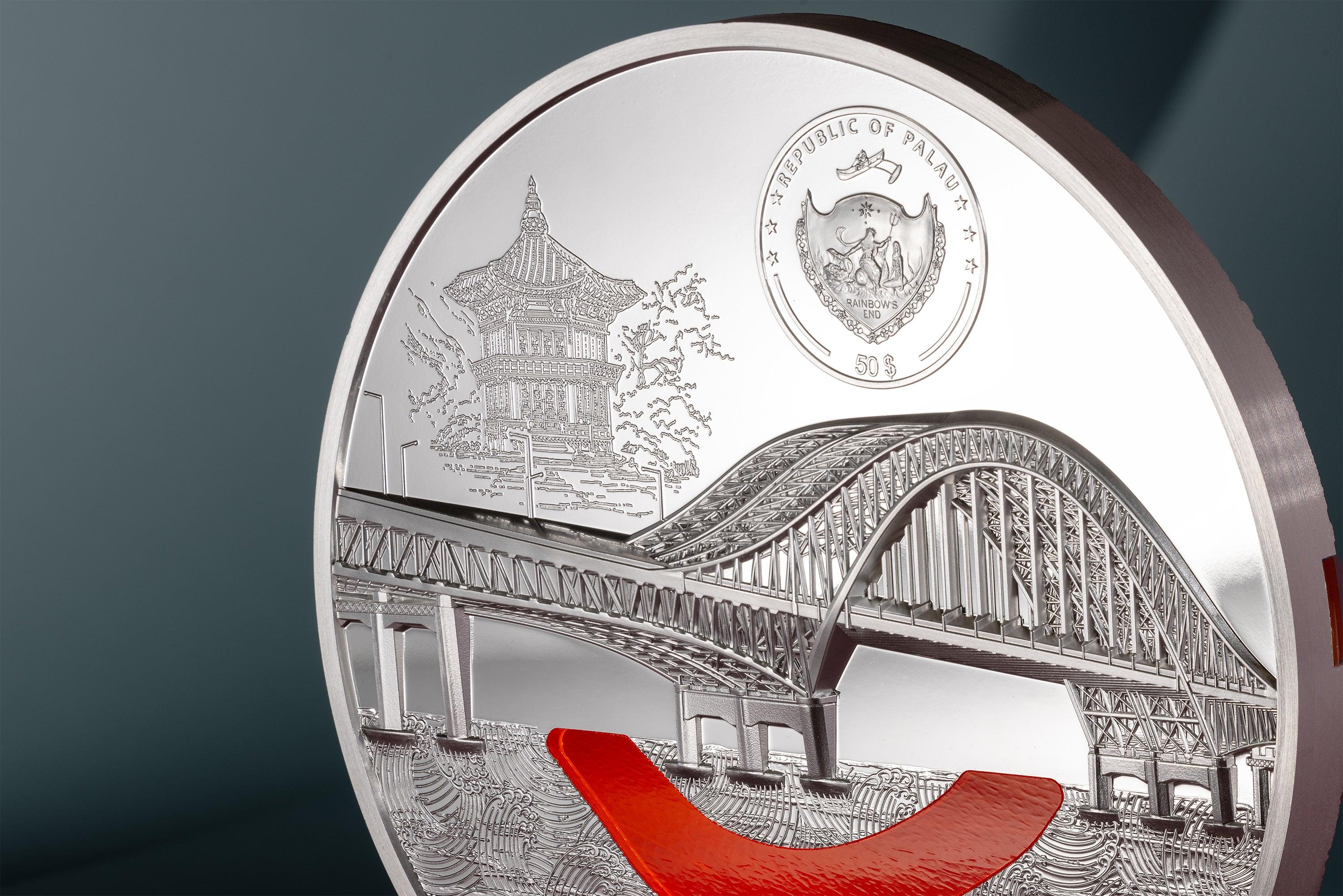 SEOUL Tiffany Art Metropolis 1 Kg Kilo Silver Coin $50 Palau 2024 - PARTHAVA COIN