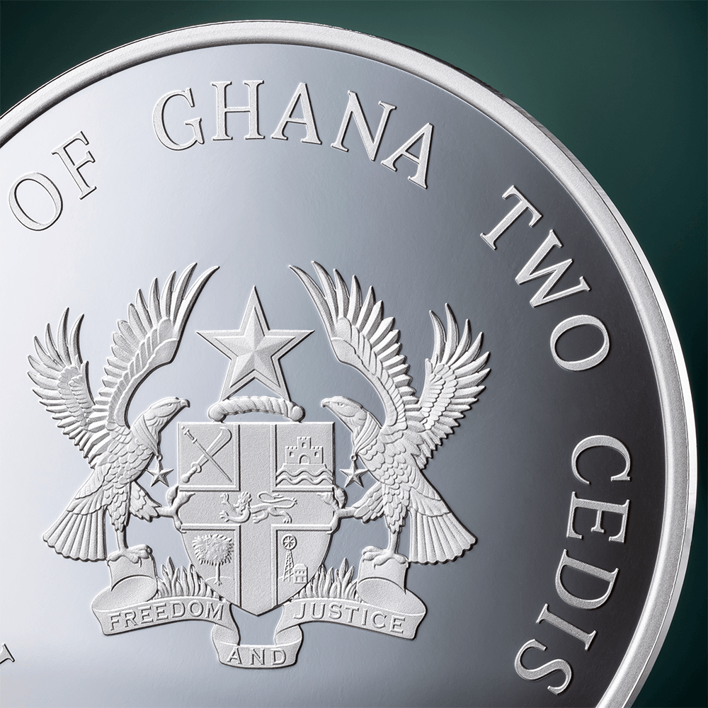 SNAKE Lunar Year 1/2 Oz Silver Coin 2 Cedis Ghana 2025 - PARTHAVA COIN