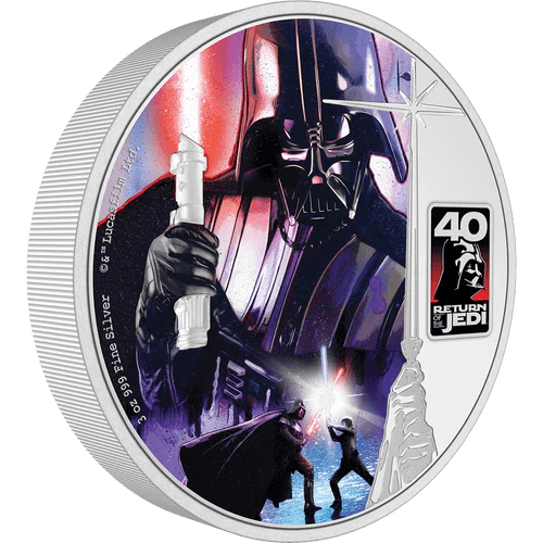 STAR WARS Return of the Jedi 40th Anniversary 3 Oz Silver Coin $10 Niue 2023 - PARTHAVA COIN