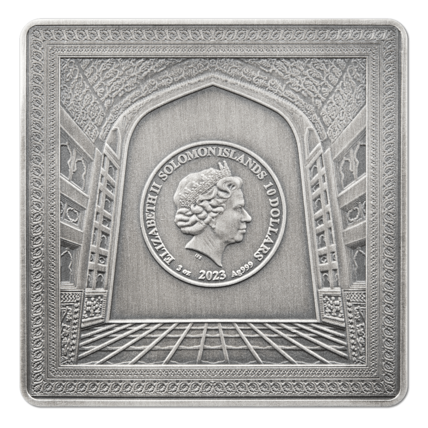 TAJ MAHAL 3 Oz Silver Coin $10 Solomon Islands 2023 - PARTHAVA COIN
