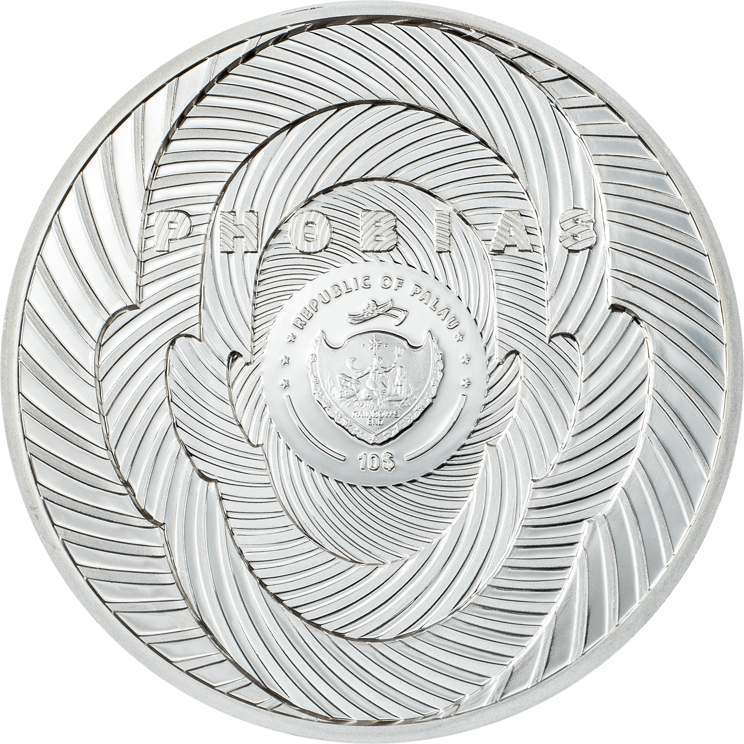 THALASSOPHOBIA Phobias 2 Oz Silver Coin $10 Palau 2024 - PARTHAVA COIN