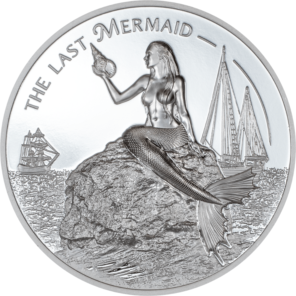 THE LAST MERMAID X Ray 1 Oz Silver Coin $5 Cook Islands 2024 - PARTHAVA COIN