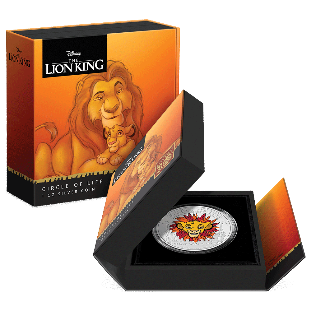 THE LION KING Disney 30th Anniversary Circle of Life 1 Oz Silver Coin $2 Niue 2024 - PARTHAVA COIN