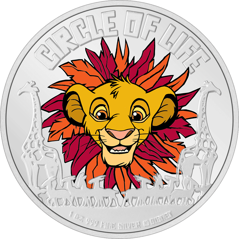 THE LION KING Disney 30th Anniversary Circle of Life 1 Oz Silver Coin $2 Niue 2024 - PARTHAVA COIN