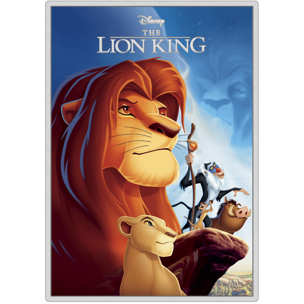 THE LION KING Disney Movie 5 Oz Silver Poster Coin $10 Niue 2024 - PARTHAVA COIN