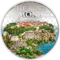 THE ROCK OF MONACO The Architectures Of The World 2 Oz Silver Coin $10 Cook Islands 2024 - PARTHAVA COIN