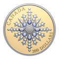 THE SAPPHIRE JUBILEE SNOWFLAKE BROOCH 2 Oz Gold Coin $250 Canada 2024 - PARTHAVA COIN