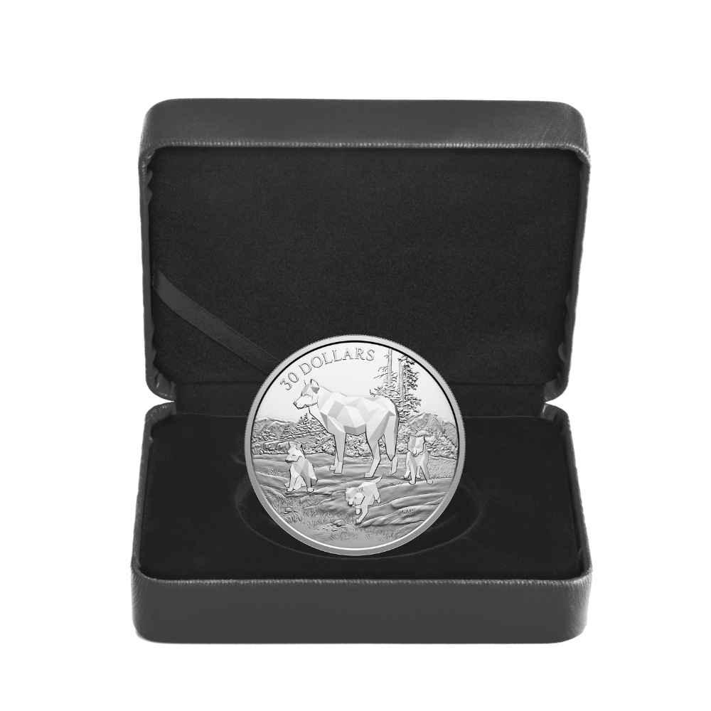 TIMBER WOLVES Multifaceted Animals 2 Oz Silver Coin $30 Canada 2024 - PARTHAVA COIN