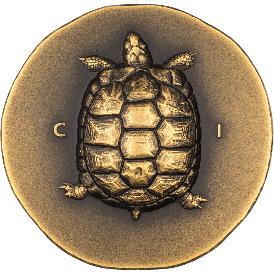 TORTOISE Numismatic Icons 1 Oz Gold Coin $250 Cook Islands 2022 - PARTHAVA COIN