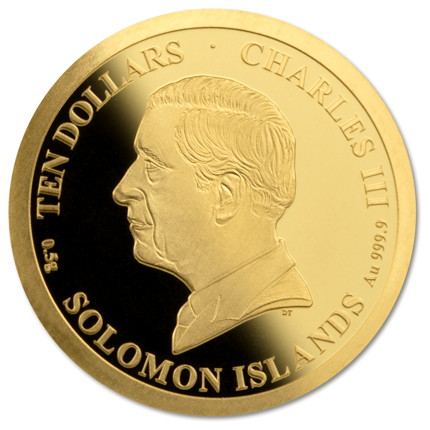 TROPHY UEFA Euro Cup Small Gold Coin $10 Solomon Islands 2024 - PARTHAVA COIN
