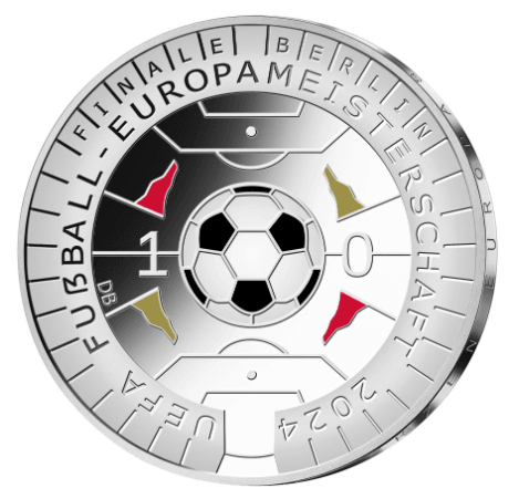 UEFA EURO FOOTBALL Silver Coin €11 Euro Germany 2024 - PARTHAVA COIN