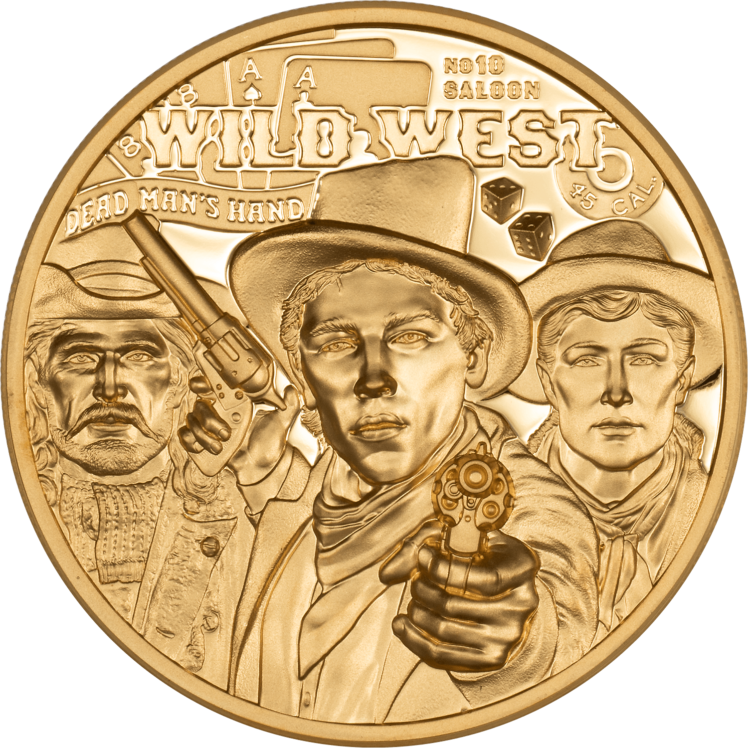 WILD WEST Legends 1 Oz Gold Coin $250 Cook Islands 2024 - PARTHAVA COIN