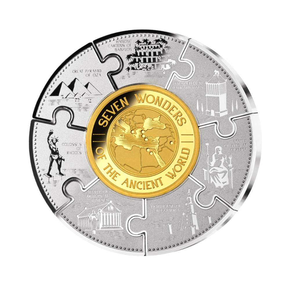 WONDERS OF THE WORLD 5 Oz Silver Coin Burundi 2024 - PARTHAVA COIN