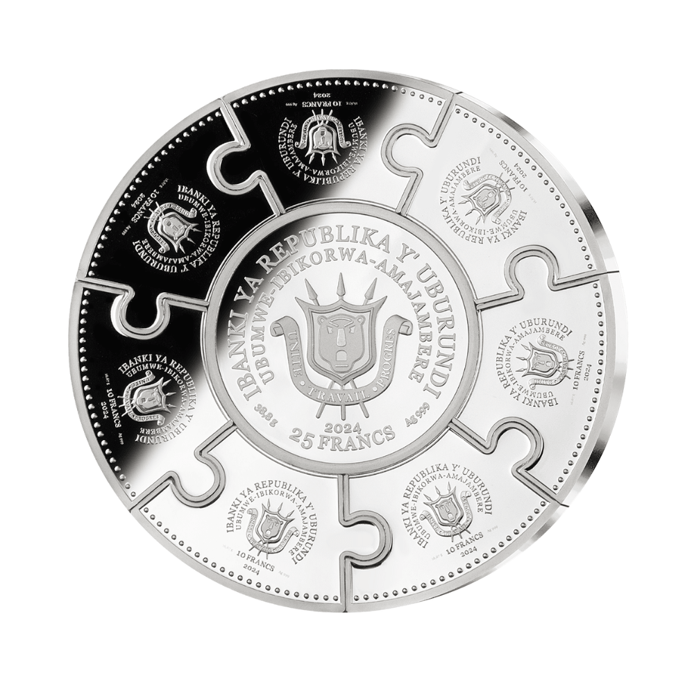 WONDERS OF THE WORLD 5 Oz Silver Coin Burundi 2024 - PARTHAVA COIN