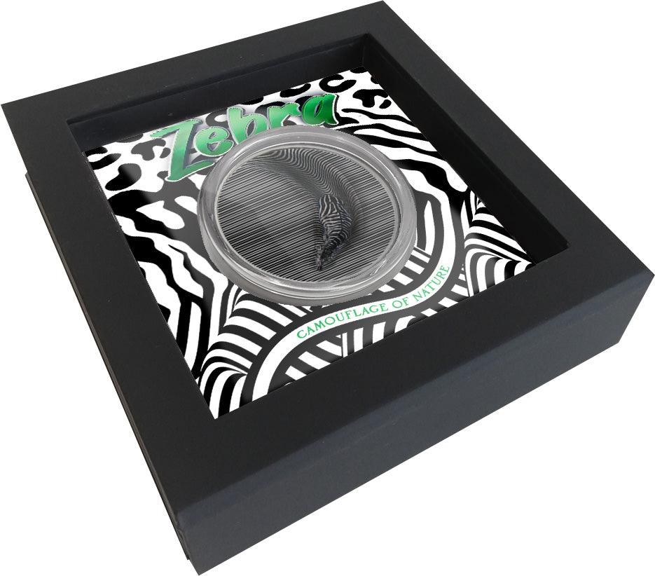 ZEBRA Camouflage of Nature 3 Oz Silver Coin $20 Palau 2023 - PARTHAVA COIN