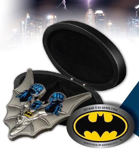 BATMAN 5 Oz Shaped Silver Coin $5 Barbados 2022