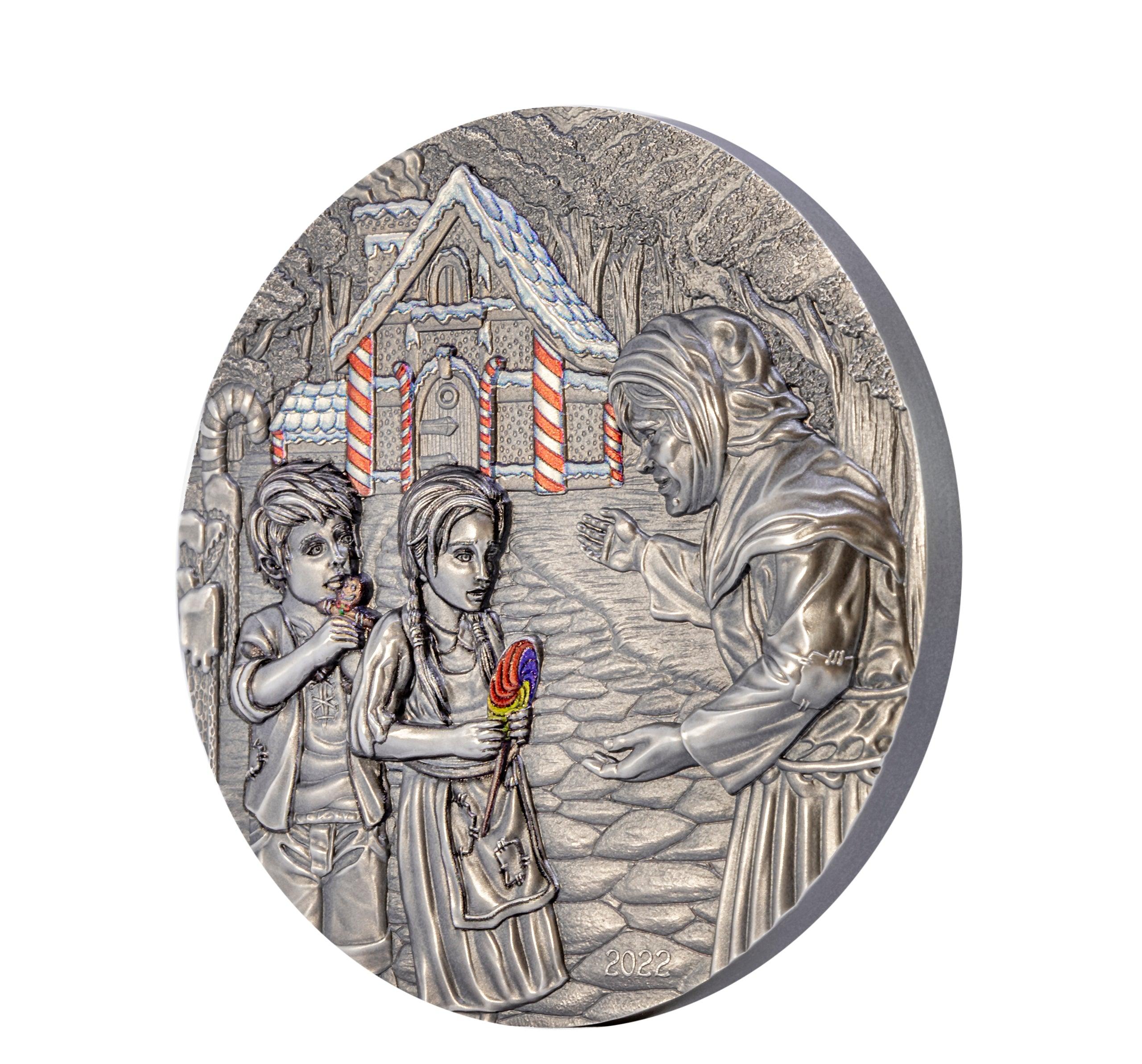 HANSEL AND GRETEL Fairy Tales Fables 3 Oz Silver Coin $20 Cook