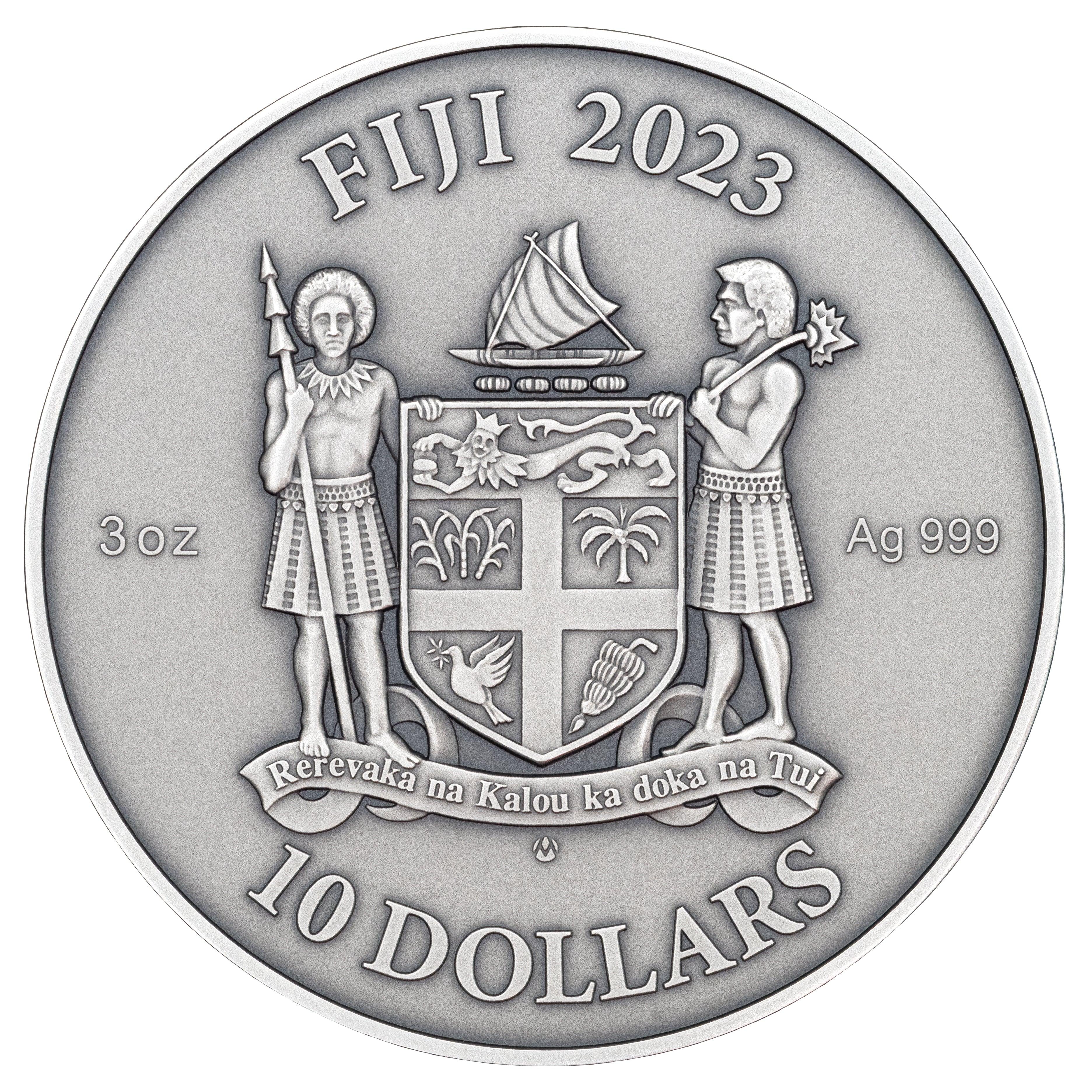 INDIAN Mandala Art 3 Oz Silver Coin $10 Fiji 2023