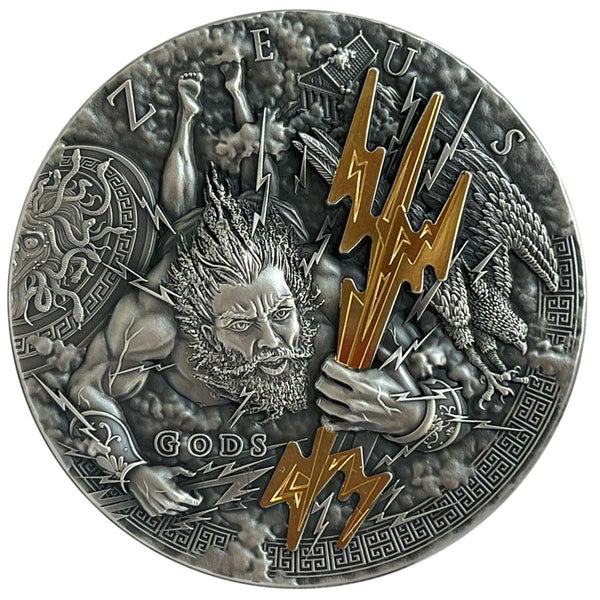 ZEUS Gods 2 Oz Silver Coin $2 Niue 2021